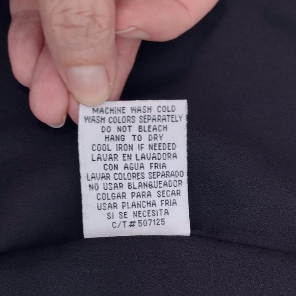 Vintage Julian Taylor Black Floral Sleeveless Lined Midi Dress Size 10P - Picture 7 of 7